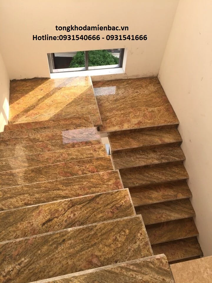 Đá cầu thang vàng thổ đẹp, sang trọng 2 - Tổng Kho Đá Đá cầu thang vàng thổ đẹp, sang trọng