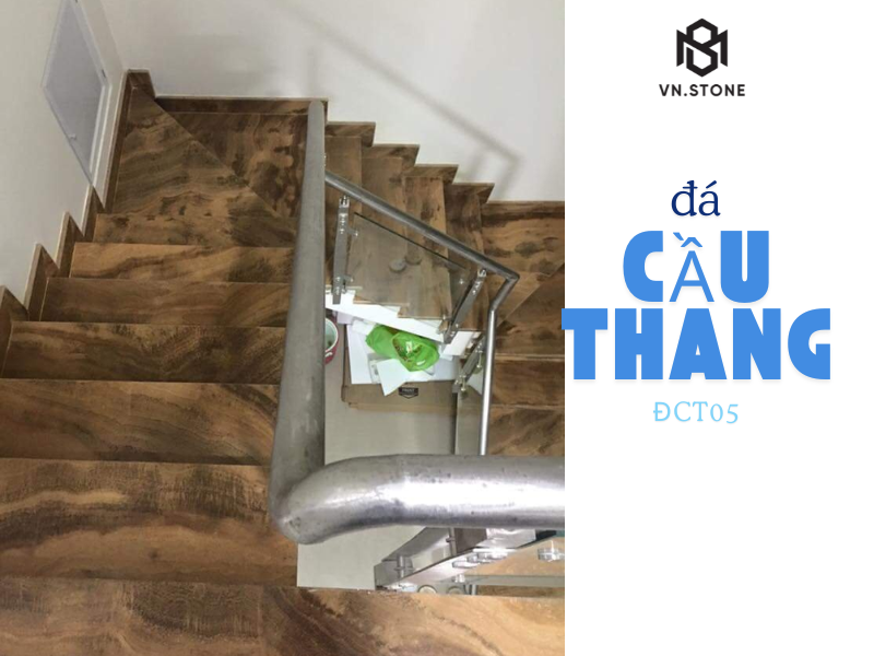 Đá cầu thang ĐCT05 2 - Tổng Kho Đá Điểm nổi bật của ĐCT05: Vân gỗ tự nhiên trên chất đá bền bỉ