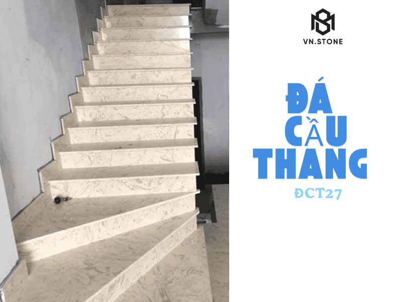 Đặc điểm nổi bật của đá cầu thang ĐCT27 marble màu trắng