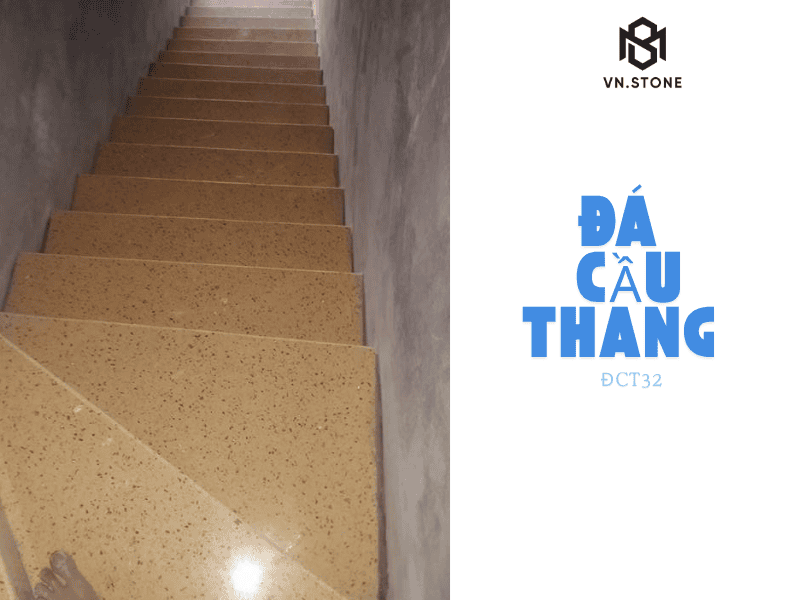 Đá cầu thang ĐCT32 3 - Tổng Kho Đá Đặc điểm nổi bật của Đá cầu thang ĐCT32 vàng kim sa