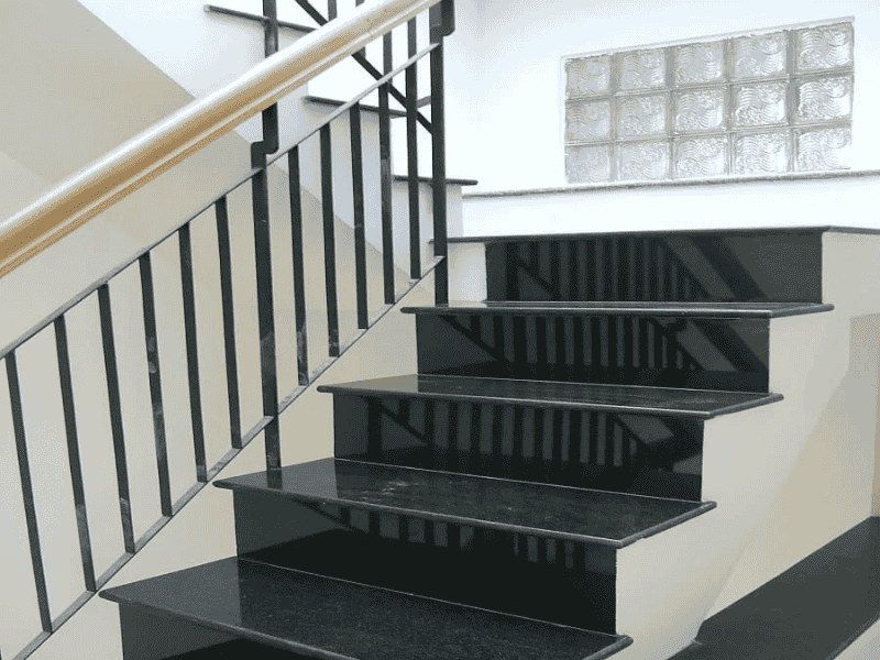 Đá cầu thang ĐCT30 5 - Tổng Kho Đá Ứng dụng lắp đặt đá cầu thang ĐCT30 granite đen