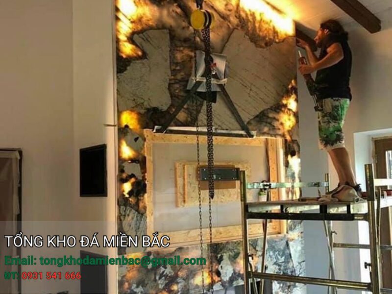 vách ốp tường tivi 