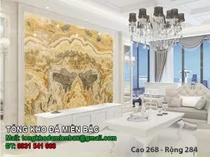 Tranh đá onyx xuyên sáng  