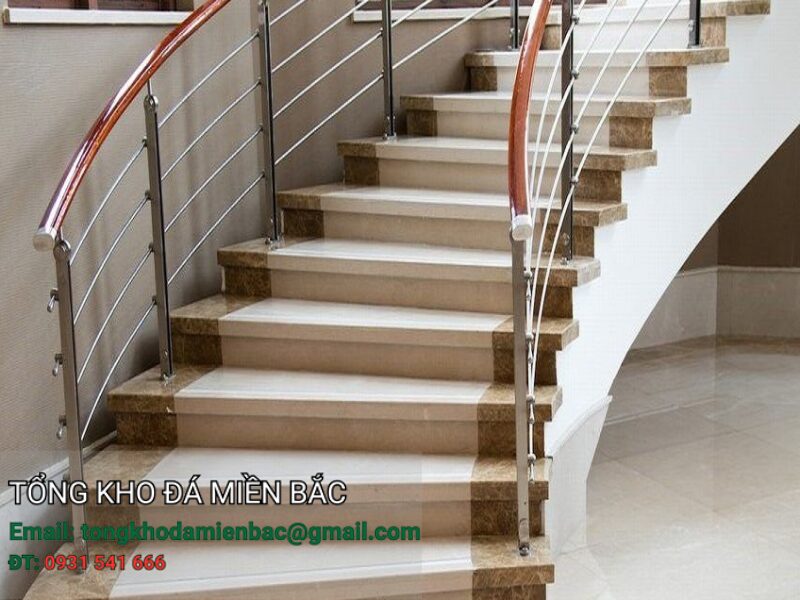 Đá cầu thang giả gỗ 