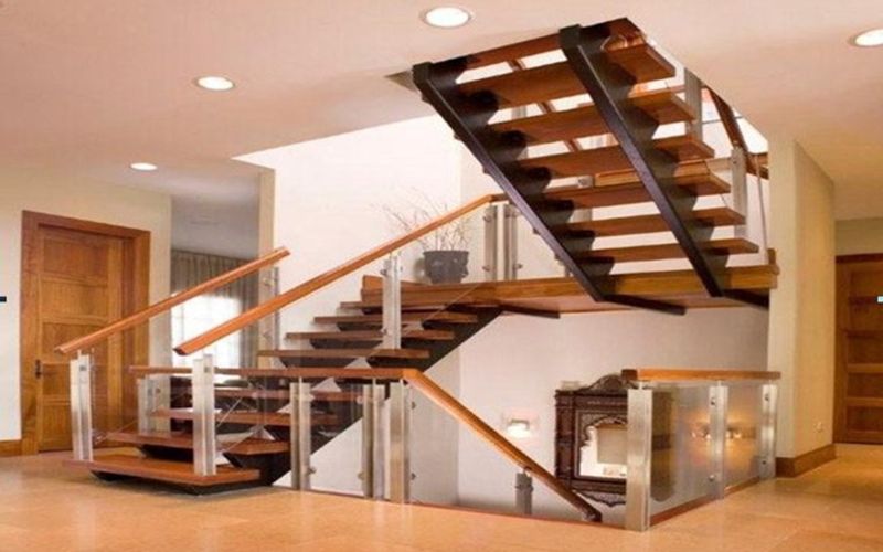 mẫu thiết kế cầu thang nhà 2 tầng phổ biến nhất hiện nay