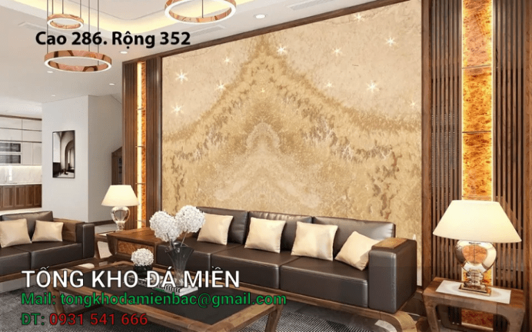 Tranh đá ốp tường phòng khách
