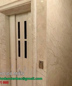 Đá marble rosa light ốp thang máy