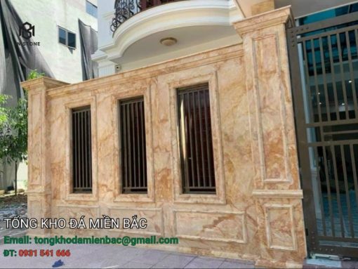 đá Marble Sky Gold ốp mặt tiền