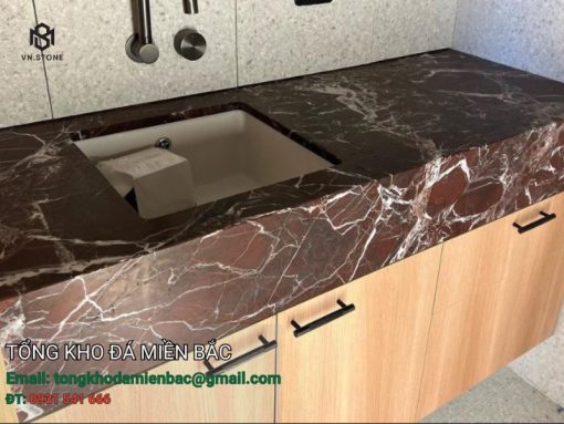 đá ốp bếp marble Rosso Levanto