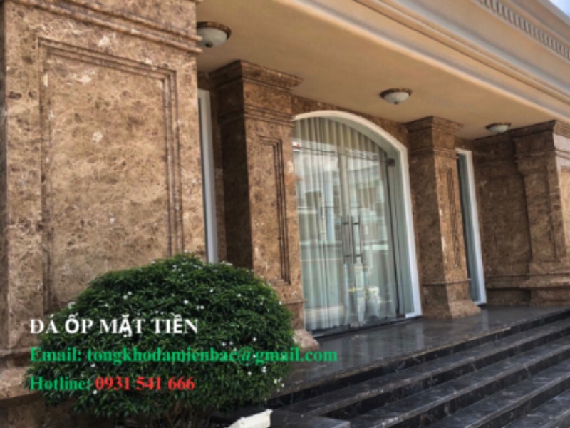 Đá ốp mặt tiền Marble Sky Gold