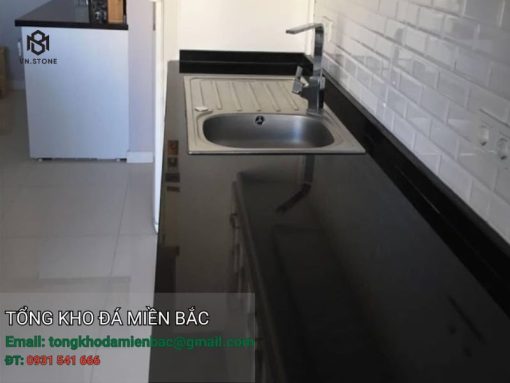 lavabo đá granite absolute black Ấn Độ