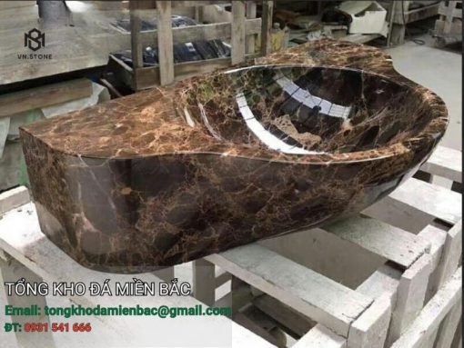 lavabo marble nâu đậm