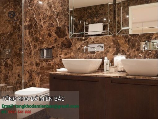 lavabo marble nâu đậm