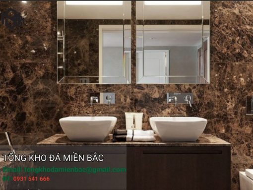 lavabo marble nâu đậm