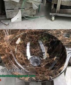 lavabo marble nâu đậm