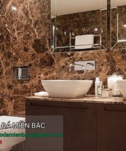 lavabo marble nâu đậm