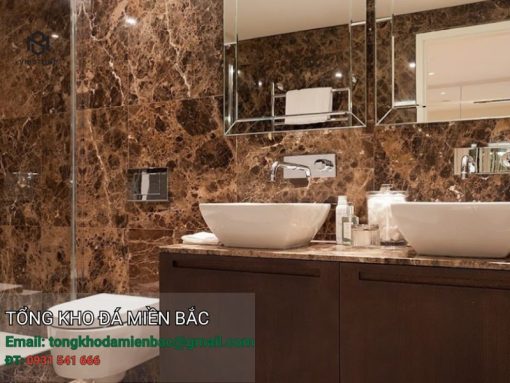 lavabo marble nâu đậm