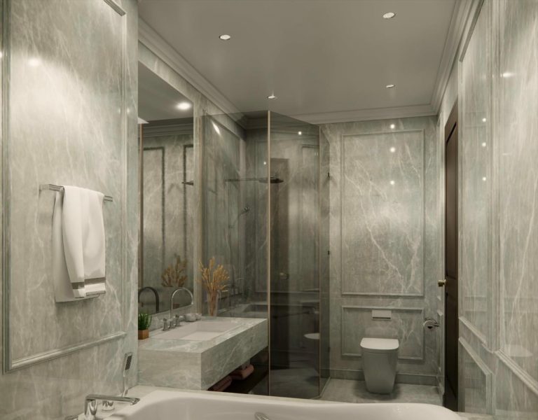 Tại sao bạn nên dùng đá marble màu xám Ý ốp phòng tắm