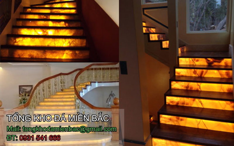 đá cầu thang màu vàng đẹp