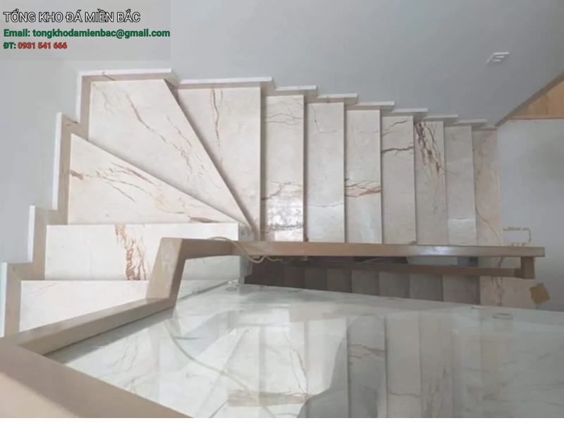 20+ Mẫu cầu thang nhà phố được ưa chuộng nhất 2025 11 - Tổng Kho Đá Đá cầu thang Rosa Light nhập khẩu Italia