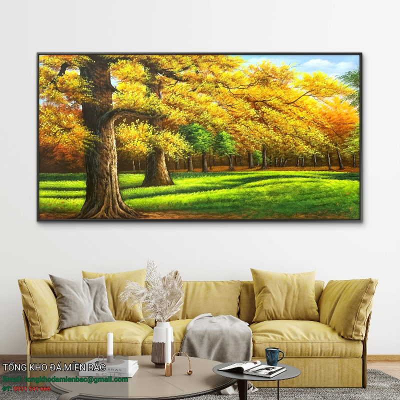 so sánh tranh đá tự nhiên và tranh sơn dầu