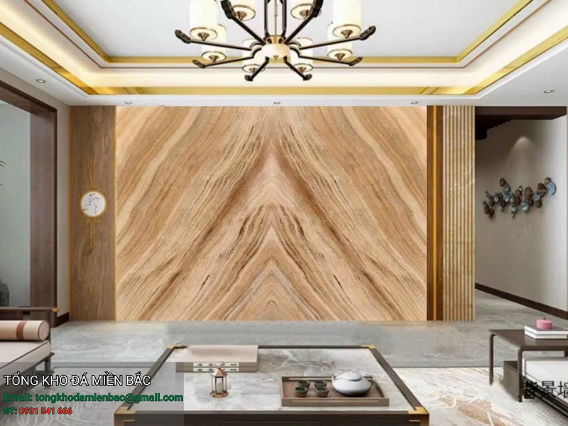 Vách Tivi Ốp Đá Cao Cấp