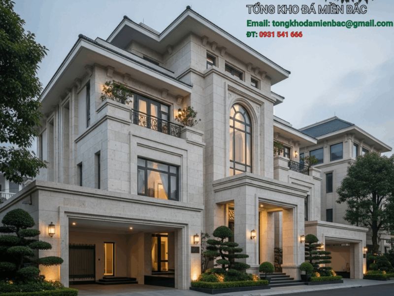 Tổng Kho Đá Miền Bắc chia sẻ kinh nghiệm chọn đá mặt tiền theo phong cách nhà