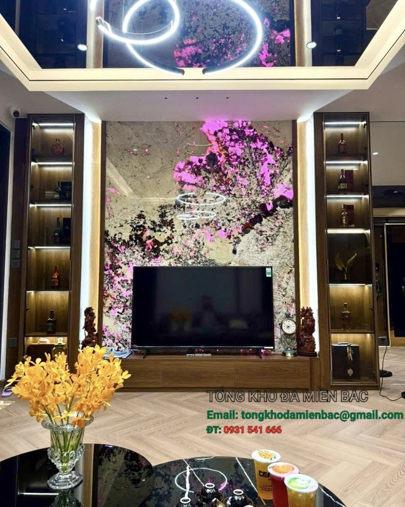 Cách chọn tranh đá onyx xuyên sáng đẹp theo phong thủy cho không gian sang trọng