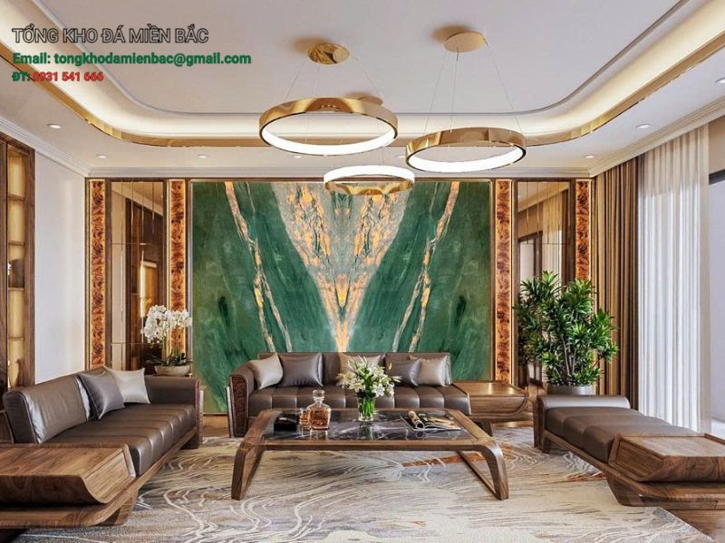 tranh đá xuyên sáng phòng khách