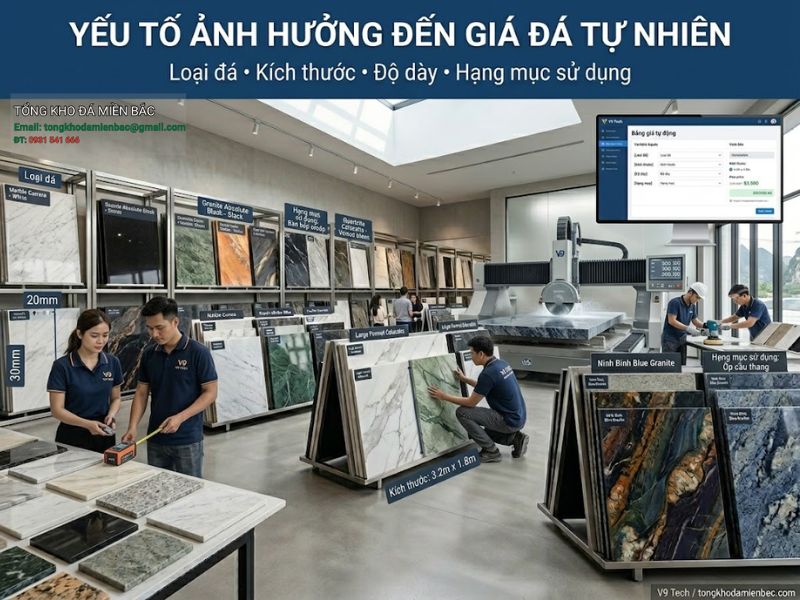 Cập nhật bảng báo giá đá tự nhiên mới nhất 2026