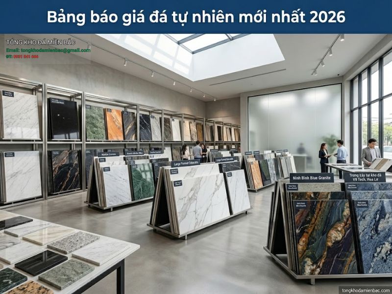 Cập nhật bảng báo giá đá tự nhiên mới nhất 2026