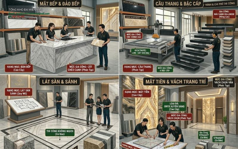 Bảng báo giá thi công mới nhất cho đá tự nhiên, tham khảo dễ hiểu 3 - Tổng Kho Đá Bảng báo giá thi công mới nhất