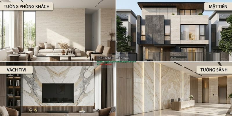 cung cấp và thi công đá ốp tường