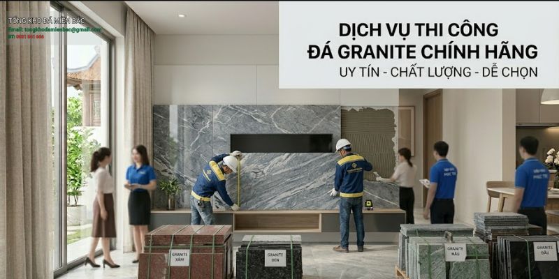 cung cấp và thi công đá ốp tường