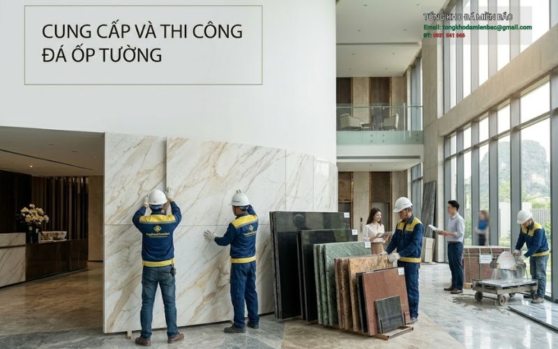 cung cấp và thi công đá ốp tường