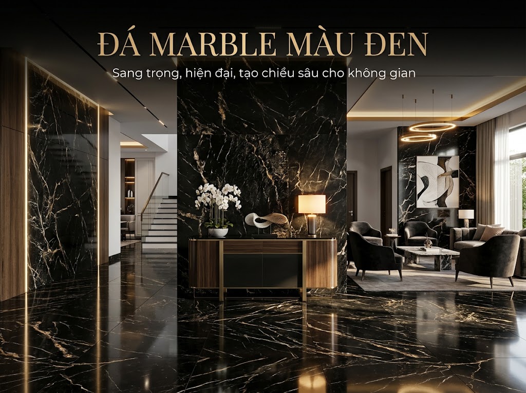Đặc điểm nổi bật của đá marble màu đen