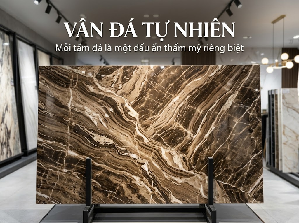 Đặc điểm nổi bật của đá marble màu nâu