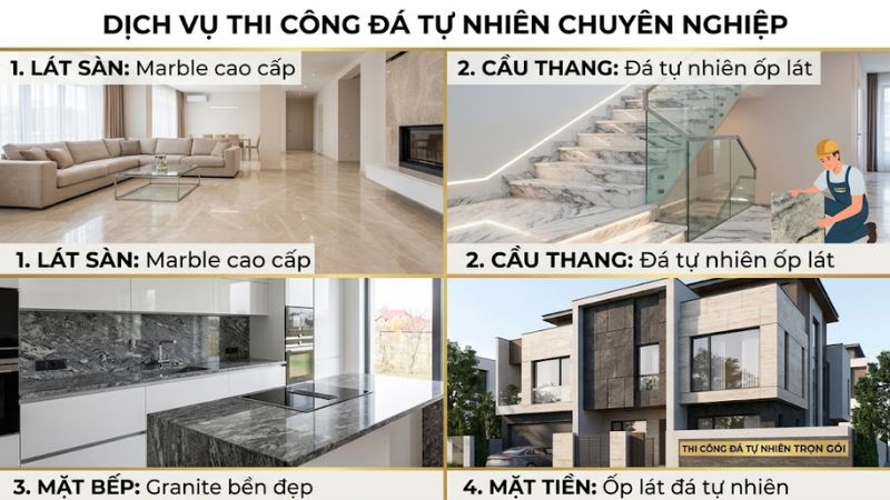 dịch vụ thi công đá tự nhiên