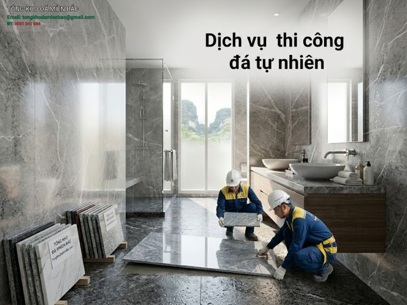 Dịch vụ thi công đá tự nhiên uy tín, trọn gói tại Tổng Kho Đá Miền Bắc