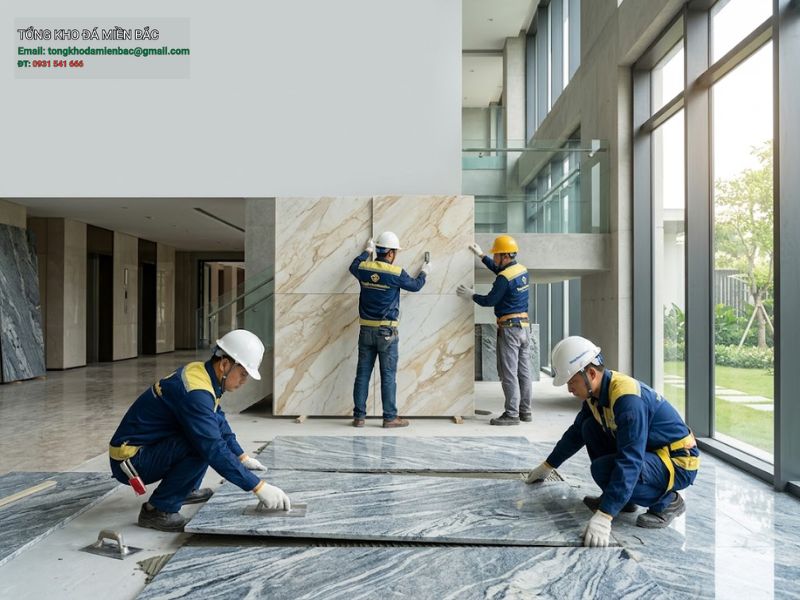giá thi công đá tự nhiên theo m2