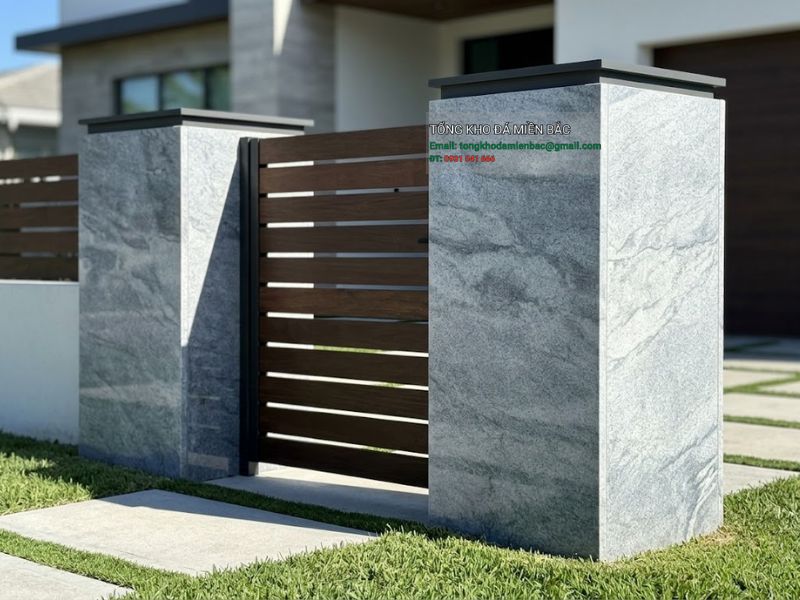 mẫu đá ốp cột cổng đẹp
