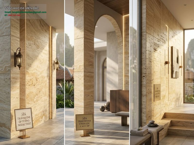 Báo giá đá travertine ốp tường mới nhất, dễ tham khảo