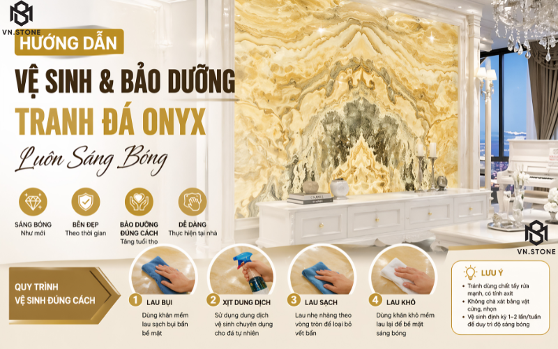 Tranh Đá Xuyên Sáng Onyx