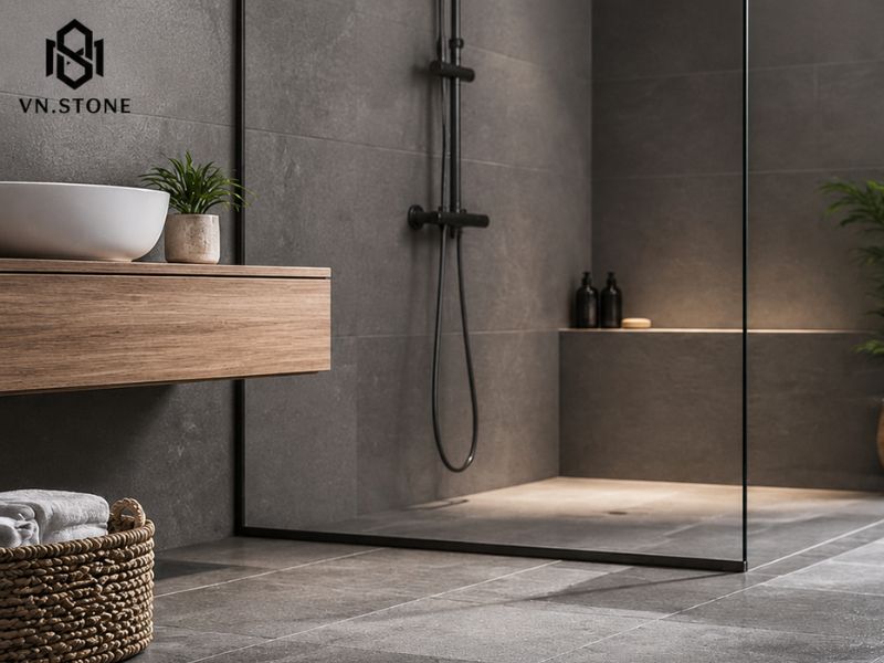 đá lát sàn phòng tắm chống trượt
