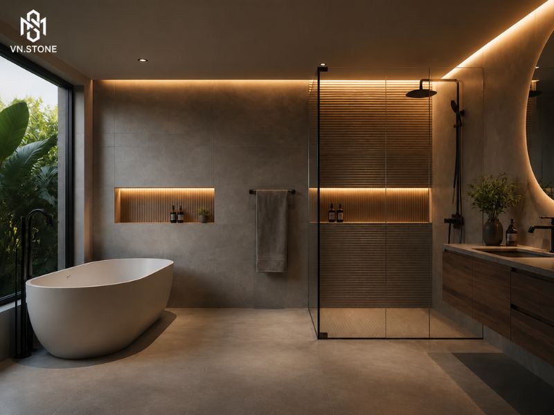 đá lát sàn phòng tắm chống trượt