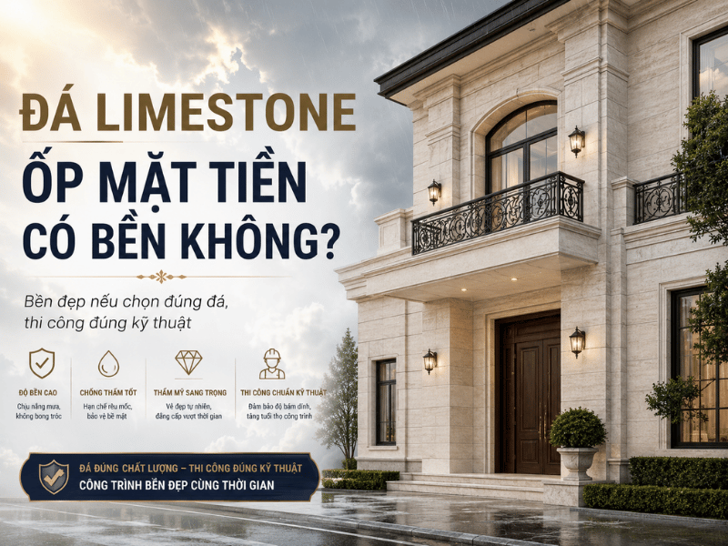 Đá Limestone ốp mặt tiền có bền không?