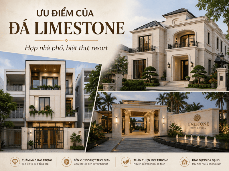 Đá Limestone ốp mặt tiền có bền không?