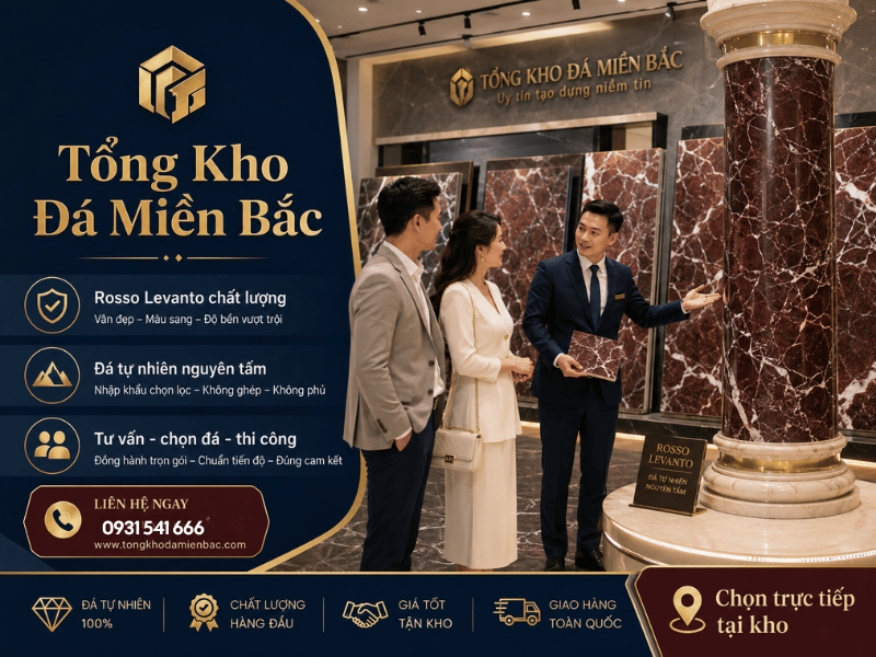 Ưu điểm và ứng dụng của đá Marble Rosso Levanto ốp cột tròn cổ điển 4 - Tổng Kho Đá Ưu điểm và ứng dụng của đá Marble Rosso Levanto ốp cột tròn cổ điển