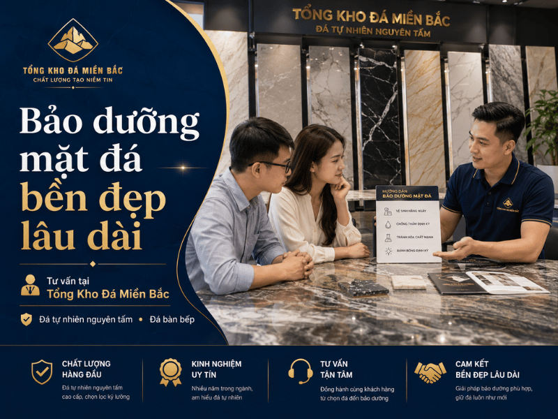 Hướng dẫn đánh bóng lại mặt đá nhiều năm sử dụng đúng cách 3 - Tổng Kho Đá Hướng dẫn đánh bóng lại mặt đá nhiều năm sử dụng đúng cách