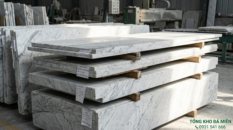 Bảng Báo Giá Marble Carrara Mới Nhất 2026 & Yếu Tố Ảnh Hưởng